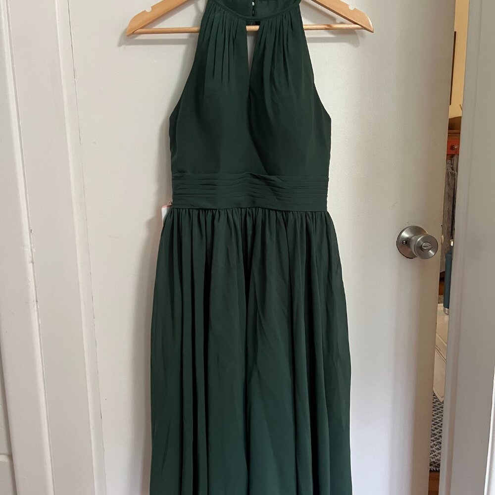 Hunter green cocktail dress - size 4
